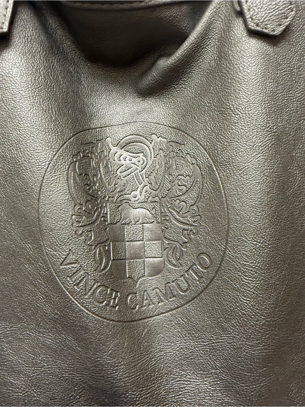 Vince Camuto Gray Faux Leather Tote